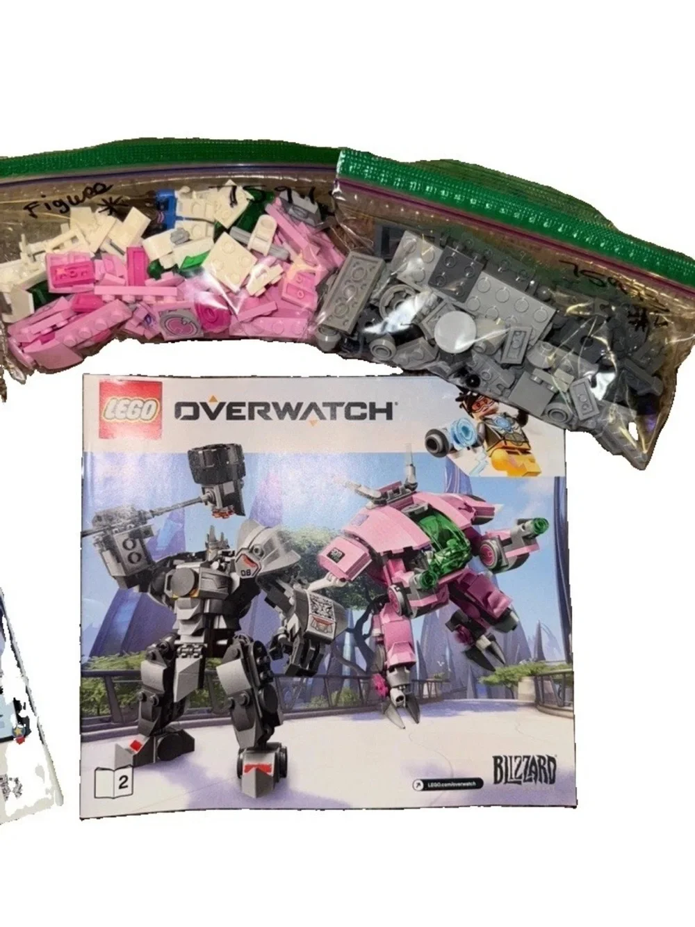 LEGO Overwatch 75973 D.Va & Reinhardt Set Retired 2 Manuals No Box